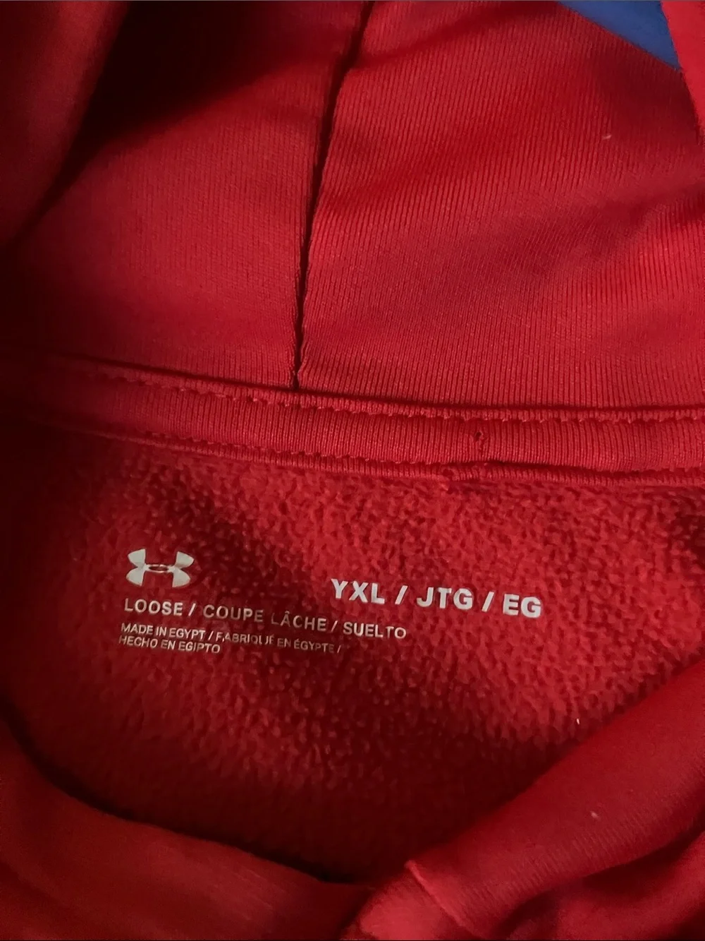 Under Armour Boys' Red Hooded Pullover Puffer Jacket
